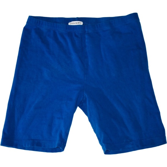 Ladies high waisted large blue long spandex Zenana premium running shorts comfy - Picture 5 of 12